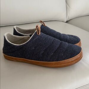 Men's Casual slippers - Dark navy and Brown